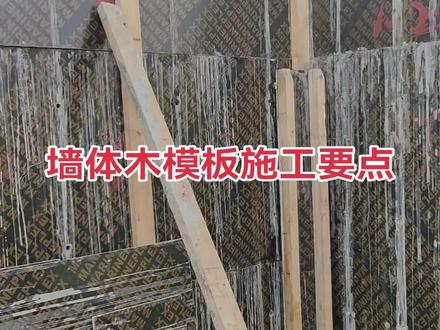 墙体木模板施工要点 墙体木模板施工要点