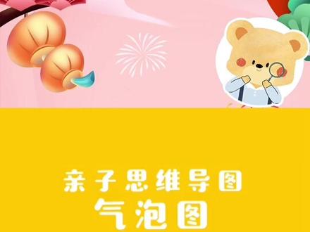 亲子思维导图-气泡图#嘟嘟熊画报 #亲子 #育儿 #思维导图 #亲子思维导图 #思维游戏