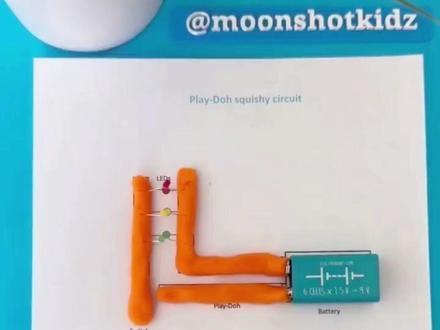 粘土也能导电?带娃探索电路奥秘! #科学小制作 #科学实验 #电路实验 #科普知识 #粘土 #橡皮泥 #物理启蒙 #在家带娃玩什么