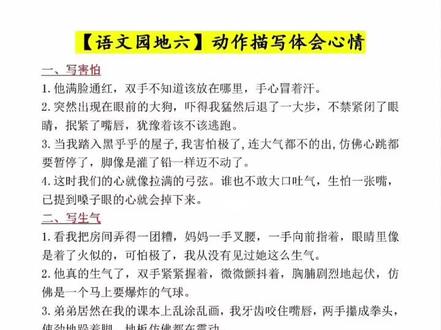 四年级上册人教版语文第六单元#四年级上册语文 #知识点总结