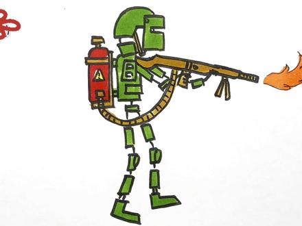 火柴人也能绘画出消防员,真是太酷了,创意火柴人绘画 #火柴人简笔画 #创意火柴人 #儿童手工绘画 #火柴人 #我们一起学画画