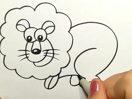 狮子简笔画~ 三十秒学会画画哦~