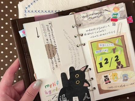 小猫“撕”了我的本子!! #手帐 #a6per