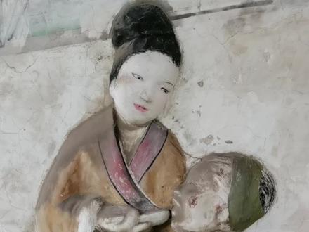 媳妇给婆婆裸乳喂奶,应该学习的是精神内涵#24孝 #乳姑不怠 #大邱庄历史 #团泊湖 #舜日公园