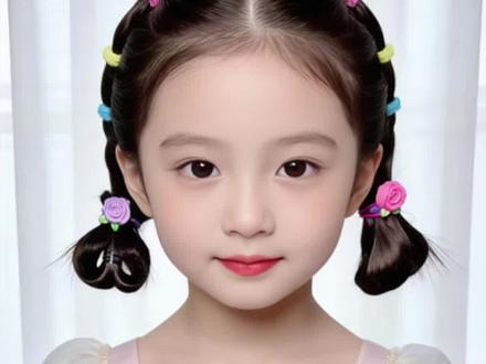 上学发型这样扎,简单又好看,刘海碎发收起来,一整天都清爽#生女儿就是用来打扮的 #儿童编发#上学发型#简单好看发型