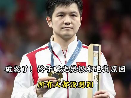 破案了!终于曝光樊振东退出原因,所有人都没想到