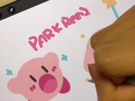 星之卡比🌟#procreate #ipad画画 #简笔画教程 #绘画过程 @DOU+小助手