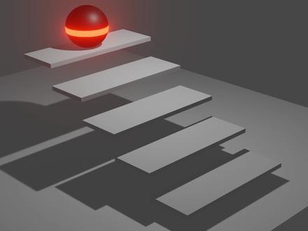blender学习制作小动画,小球下楼梯