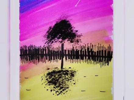 哇,流星雨来了#一起学画画 #创作灵感