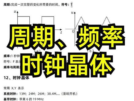 初级理论~8、周期,频率,时钟讲解#手机维修培训