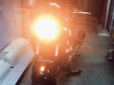 ^_^GW250改圆灯,加装猪头罩。