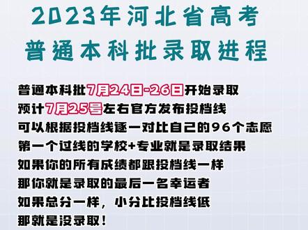 2023年河北省高考马上要公布投档线了,教你一个实用方法,第一时间知道自己被哪个学院校录取!#高考 #高考录取