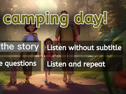 It's a camping day 今天是露营日 快速提高英语成绩 满分英#亲子英文 #英语启蒙 #英文启蒙