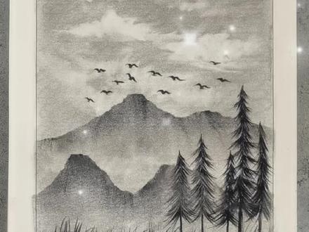 绘画不在于方式,乱涂乱画也是可以创造艺术的#零基础教学 #教程 #跟着抖音学画画 #简单易学