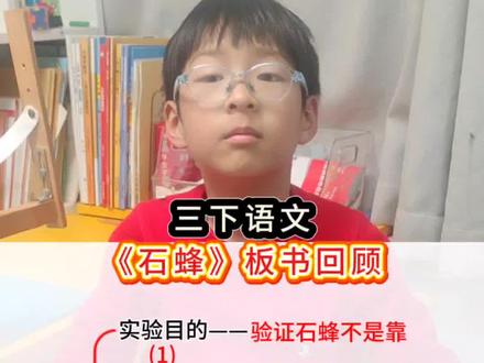 三下语文《石蜂》板书回顾#思维导图#语文