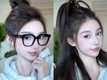 卫衣分享过了 发型也给你们安排上 一站式服务了属于是!#卫衣发型 #发型教程 #半高马尾 #抓夹发型 #丸子头