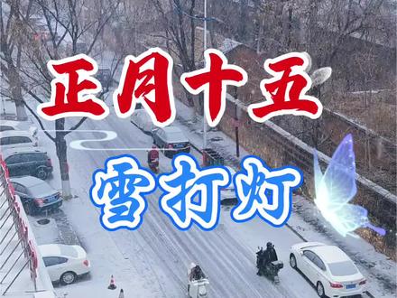 正月十五雪打灯,预示一年好年景。#民间实拍 #正月十五 #下雪了 #辽宁朝阳