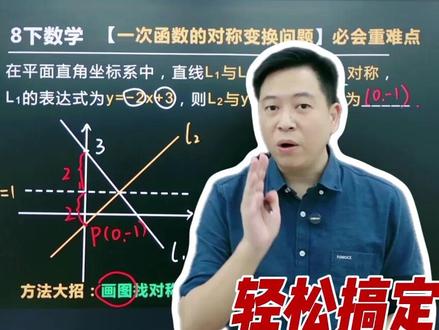 初二数学必考 一次函数对称变换问题 #初中数学 #一次函数 #解题技巧 #家长必读