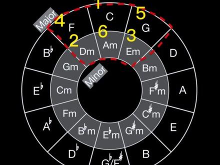 用五度圈找和弦摆脱你的变调夹, #吉他 #吉他教学#吉他初学者 #日常练琴 #五度圈 @抖音小助手 @DOU+小助手