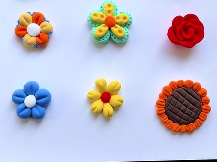 9种粘土花朵教程 用粘土来做各种可爱的小花花吧~#手工粘土 #粘土花 #粘土教程 #亲子手工 #超轻粘土