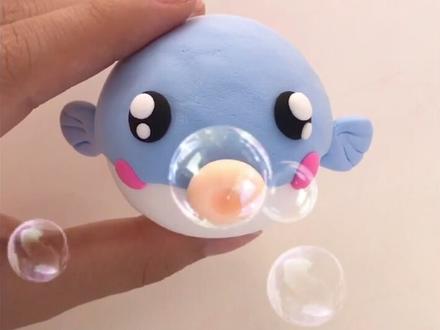 #粘土教程 胖胖的小河豚🐡@抖音小助手