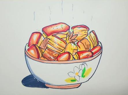 简笔画红烧肉#简笔画 #红烧肉 #画画 #儿童画 #简笔画教程 #妈妈 #有趣