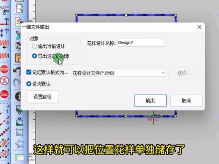 一键存DST,不用删除对象,直接保存选定的。#粉丝一千万 @DOU+小助手 #绣花制版培训 #wilcom #威尔克姆
