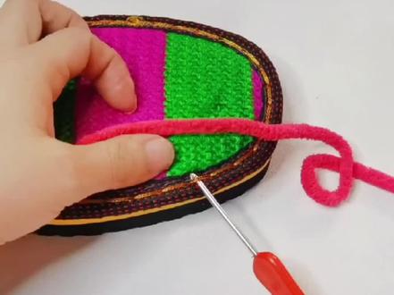 #我的手工作品 #手工diy #爱生活爱编织 #爱手工爱生活 #做手工我是认真的 #纯手工打造 #钩针编织 #手工 #纯手工编制 #手艺人在抖音 #孺子牛鞋底拖鞋教程