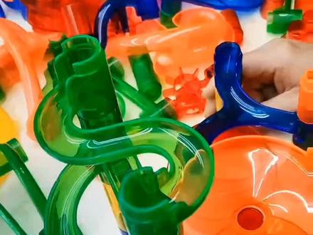 轨道滚珠积木搭建教程来喽!