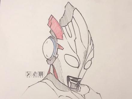 艾克斯奥特曼,奥特曼系列线描简笔#画画 #简笔画#动漫 @抖音小助手