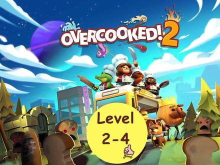 Overcooked!2, 2-4关攻略, 4星攻略, Switch双人模式 #胡闹厨房2 #overcooked2 #分手厨房2 #煮糊了2 #overcooked #胡闹厨房 #分手厨房 #煮糊了