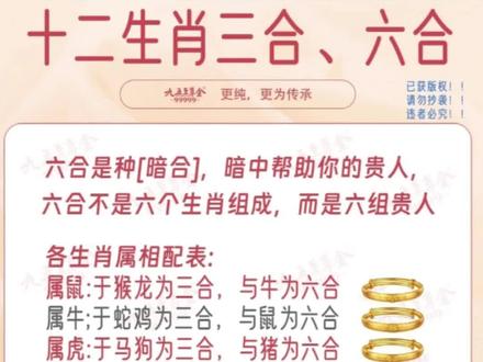 三合六合怎么看,一秒钟告诉你#黄金 #珠宝知识 #三合六合 #生肖文化
