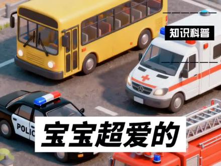 爱车宝宝必看!宝宝超爱的18种车的声音#工程车玩具 #工程车动画片大全 #警车 #消防车 #挖掘机