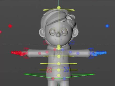 C4D人物角色快速板绑定#骨骼绑定 #C4D骨骼绑定 #c4d动画 @抖音小助手