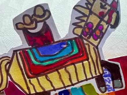 #你的孩子也是这样玩吗😂😂 一年级上学期,美术课,做立体小马