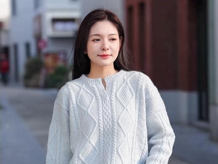 毛儿手作 绒月亨利领毛衣视频教程上 #爱生活爱编织 #手工diy