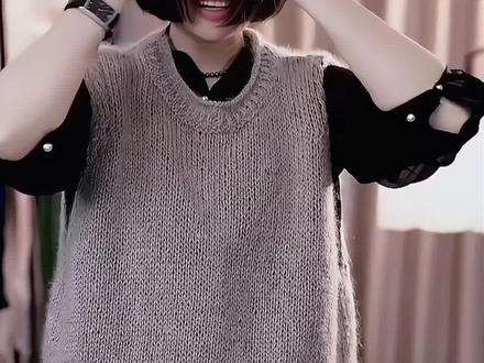 好看又好学,有视频教程#马甲编织教程 #毛衣编织教程