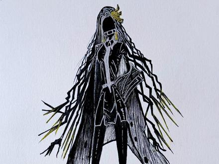 穿越到现代的祢豆子 #鬼灭之刃#火柴人#绘画过程#手绘#日常瞎画