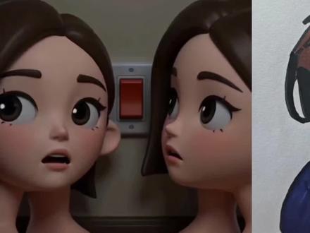 你俩悄悄的说啥呢#简笔画#二次元#动漫#动画#画画