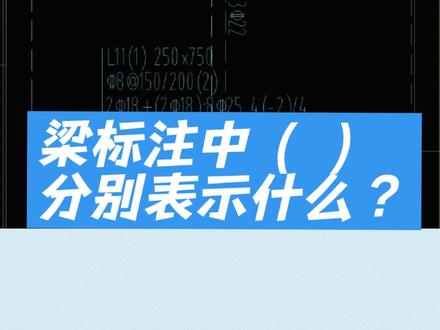 梁标注中(括号)分别表示什么?#工程造价干货 #每天跟我涨知识 #工程人