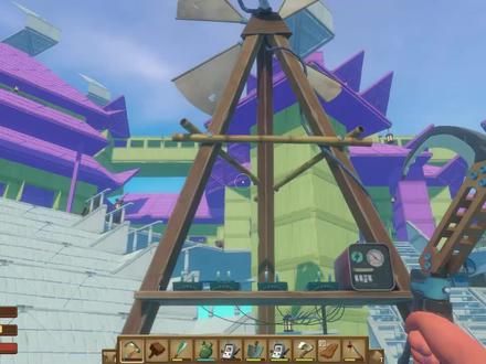 raft风力发电机直接浮空,离谱 #raft #raft木筏 #游戏视频 #steam游戏 #raft攻略