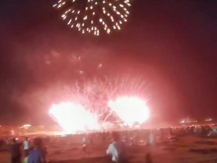 2023.7.8晚朱家尖南沙沙雕节开园烟花🎆盛会,走一场大海和烟花的约会
