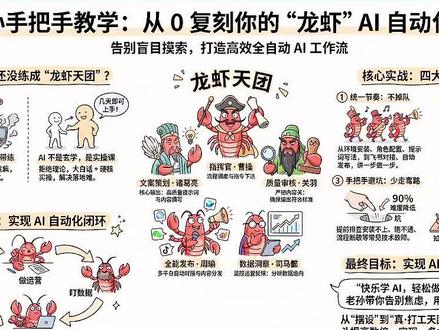 别再零散学 AI 了!这期开始体系化带你搭建龙虾天团,从安装、角色配置到飞书联动全流程实操,少踩 90% 的坑,学完直接能用在自己账号上。#AI 教程 #自媒体运营 #AI 工具 #AI 实战
#OpenClaw