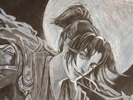 #至尊宝 #王者荣耀 #粉笔画 @抖音小助手 最后几秒有3D效果