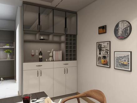 #酷家乐 #全屋定制工厂 #酷家乐教学 高柜酒柜可任意调节模型,试配多种场景使用。