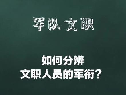 几秒钟叫教你看懂#文职人员 军衔!你认得这些胸章吗?