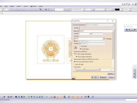 195节 CATIA第一角投影发与第三角投影法讲解 #CATIA