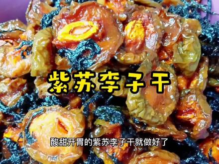 采新鲜的李子做成酸甜爽口的紫苏李子干,是浏阳特产也是儿时味道 #浏阳特产 #儿时的味道