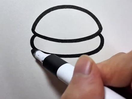 一起来学怎么画汉堡薯条吧,丙烯马克笔-创意简笔画-儿童简笔画 #汉堡薯条#画汉堡 #画画教程 #儿童益智 #幼儿园创意美术