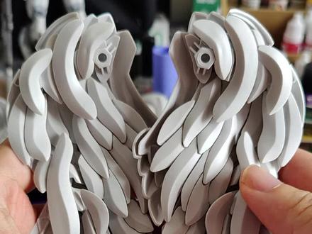 老何的模型制作8827fix白雪姬翅膀部分制作#高达模型 #制作过程 #拼装模型 #模型 #胶佬